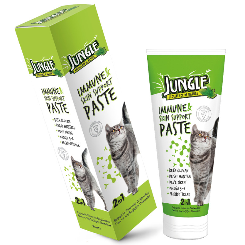 Jungle Cat Immune & Skin Support Kedi Macunu 75 ml 