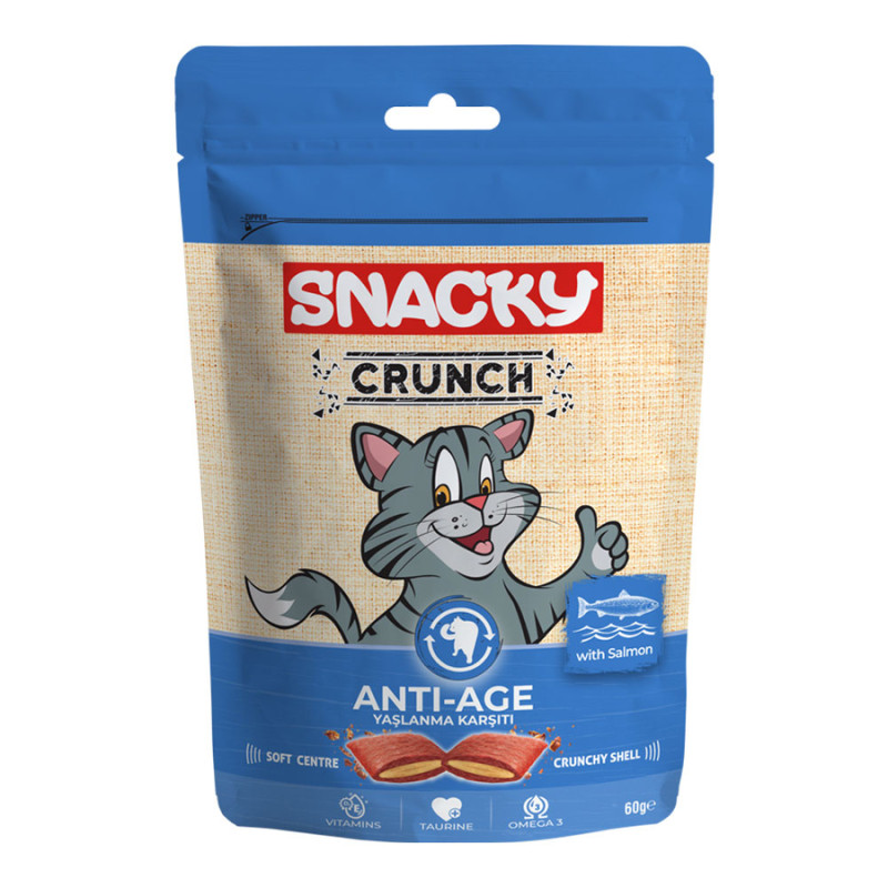 Snacky Kedi Crunch Ödül Anti-Age Somonlu 