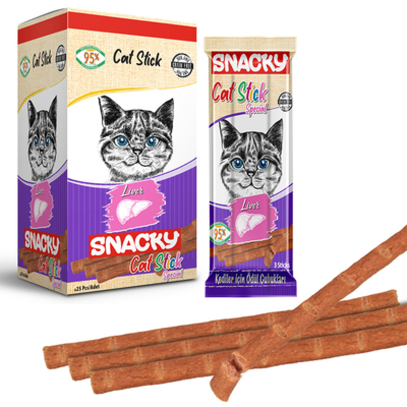 Snacky Kedi Stick Ödül Ciğerli  Ödül Çubuk 3X 14 GR 