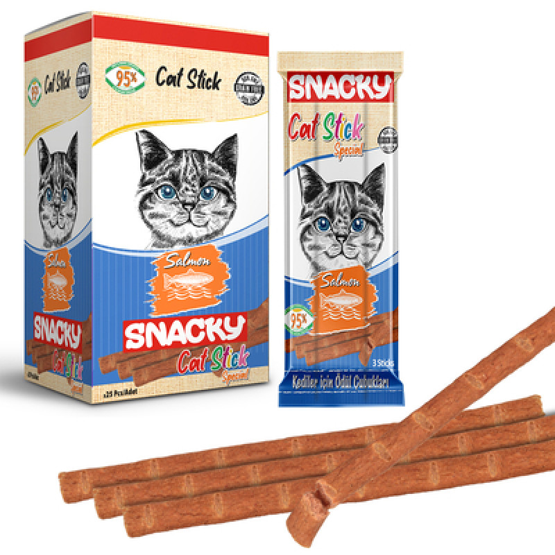 Snacky Kedi Stick Ödül Somonlu 3X 14 GR